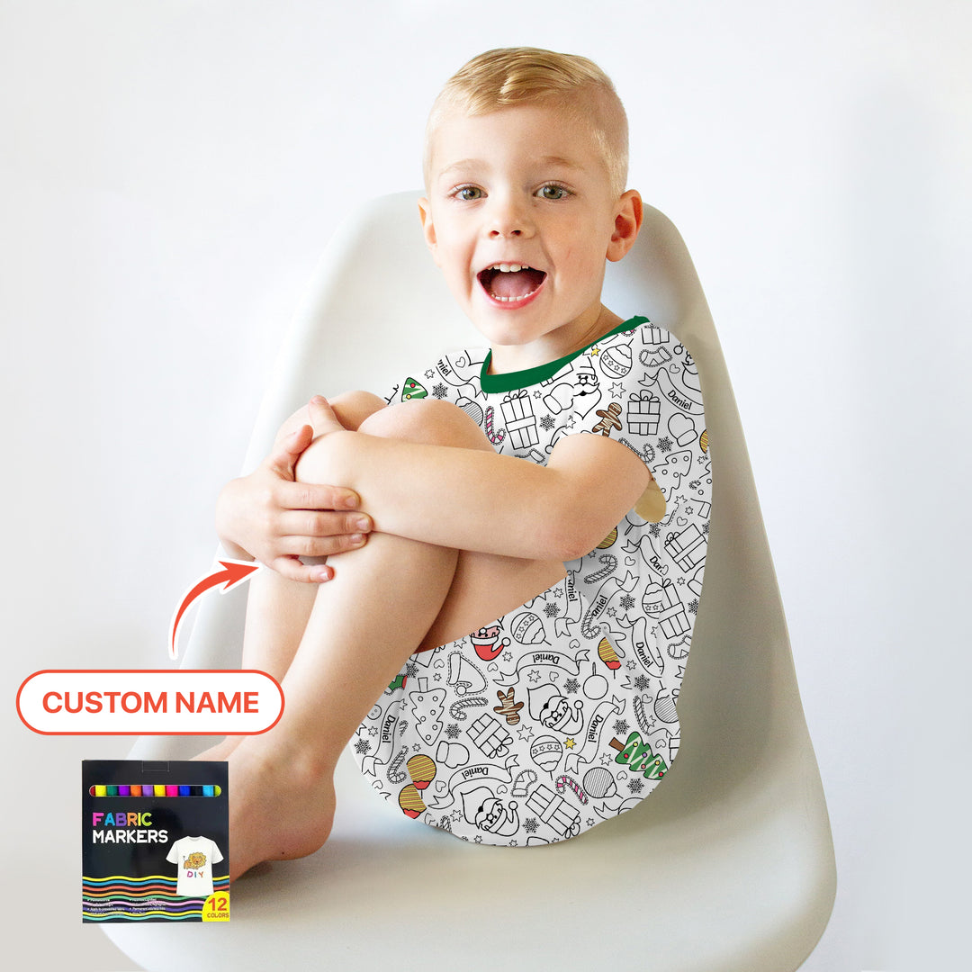 Zweiteiliges Pyjama-Set mit kurzen Ärmeln und Shorts im Sommer-Design