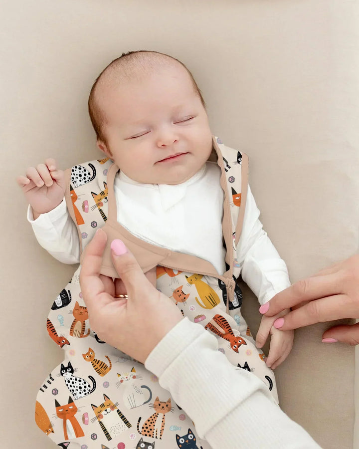 Goofy Mischief Cat Family Matching Bamboo Sleep Bag