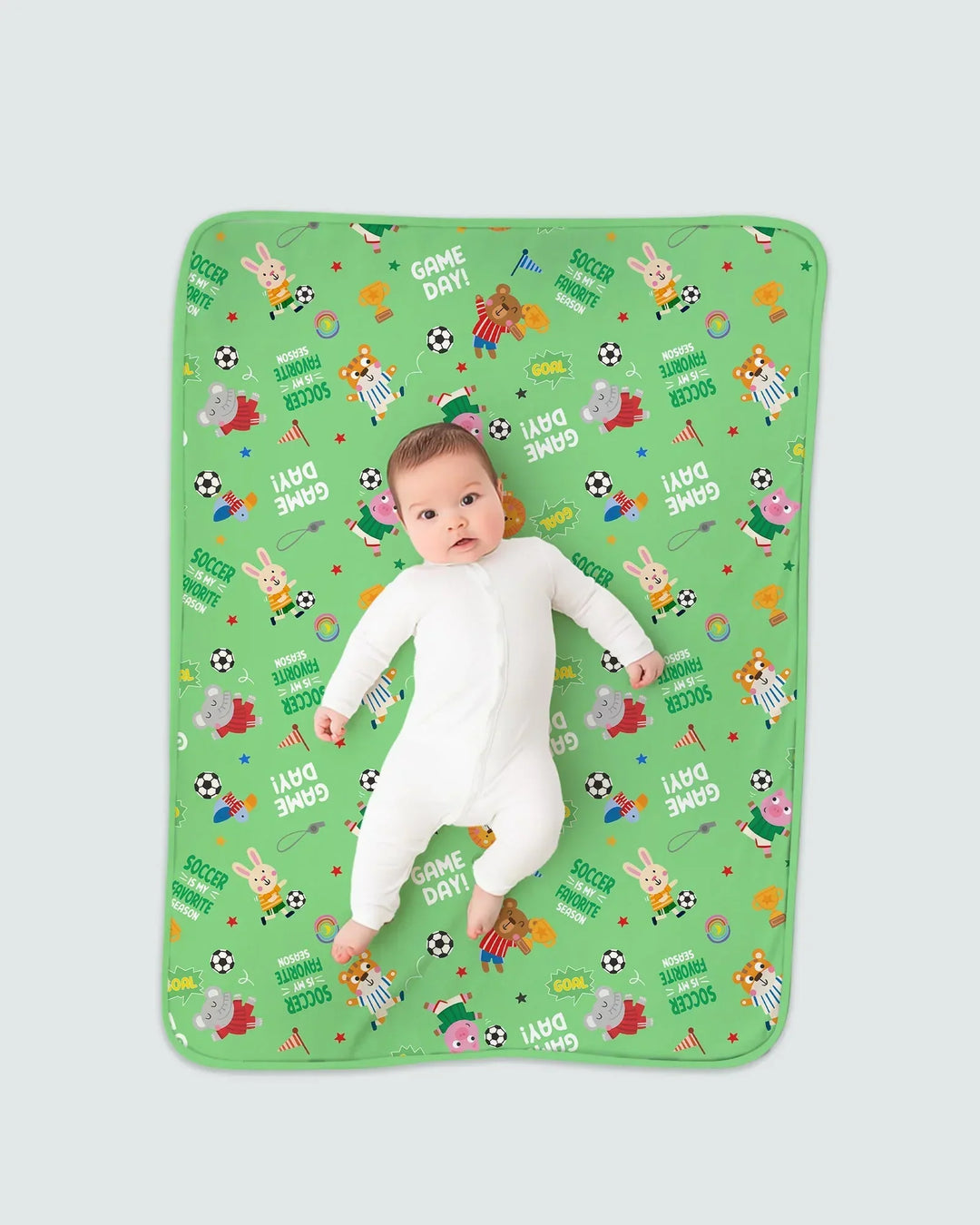 The World Cup Soccer Animals Bamboo Blanket