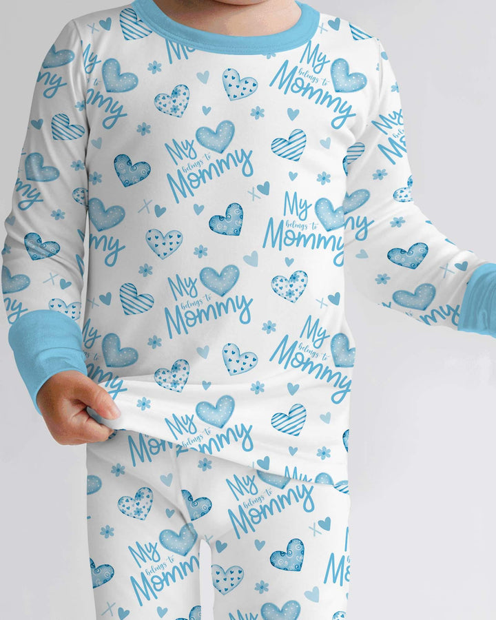 My Heart Belongs To Mommy Bamboo Two Piece Long Sleeve Pajama Set