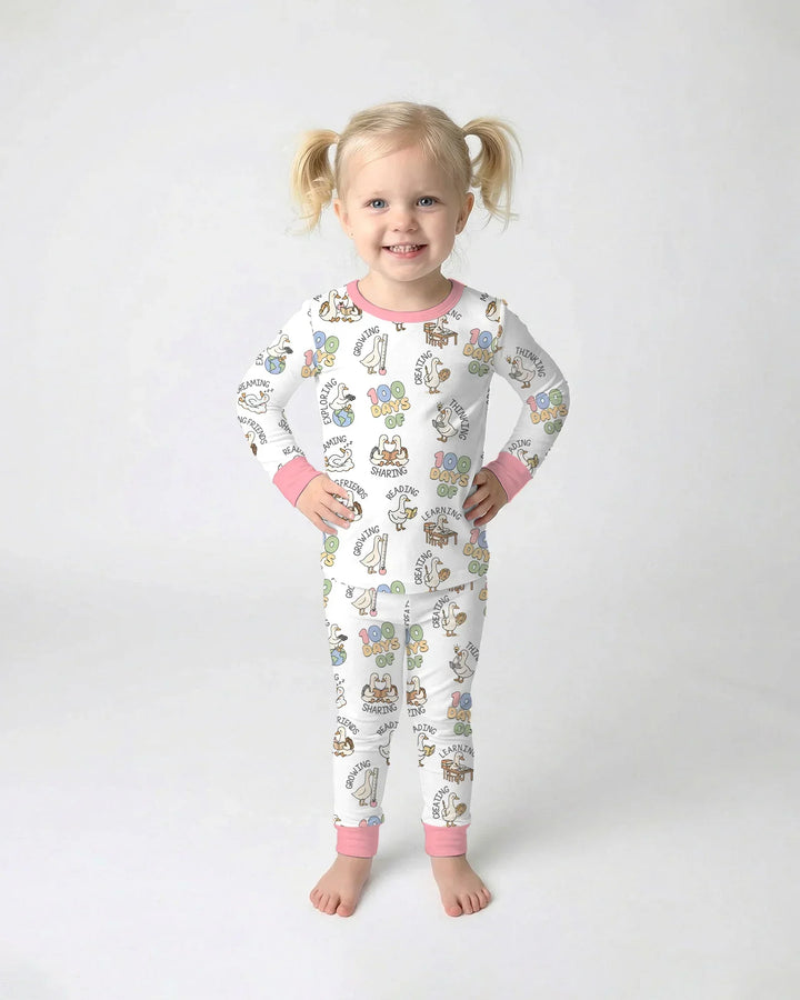 100 Days Of... Two Piece Long Sleeve Pajama Set