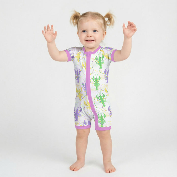 Mardi Gras Crawfish Family Matching Shorty Zippy