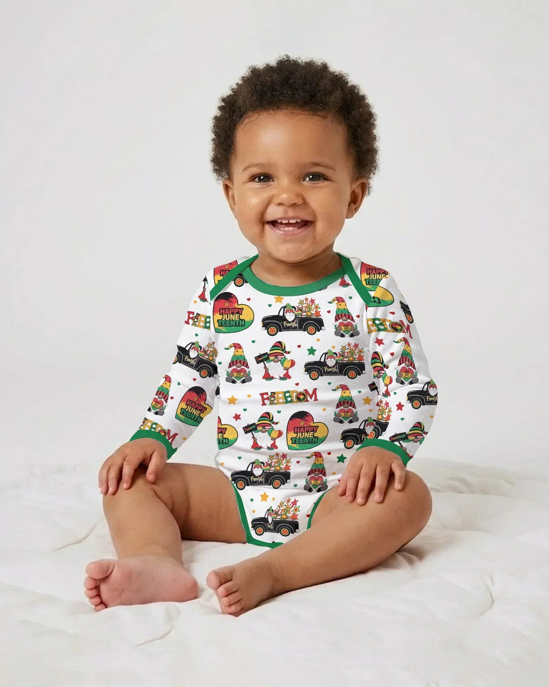 Gnome Happy Juneteenth Bamboo Bodysuit