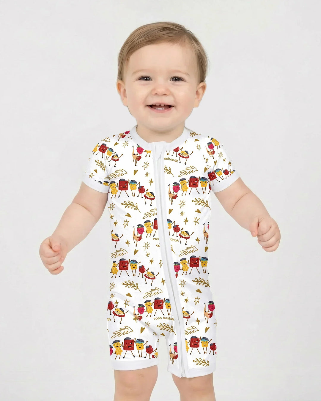 Let's Celebrate Rosh Hashanah Bamboo Shorty Zippy