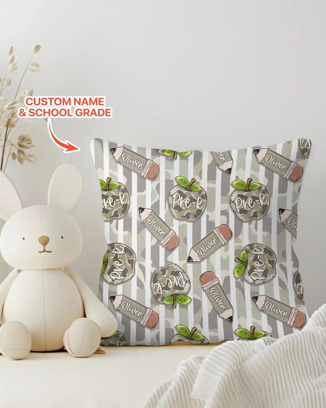 Plantilla de funda de almohada de bambú personalizada