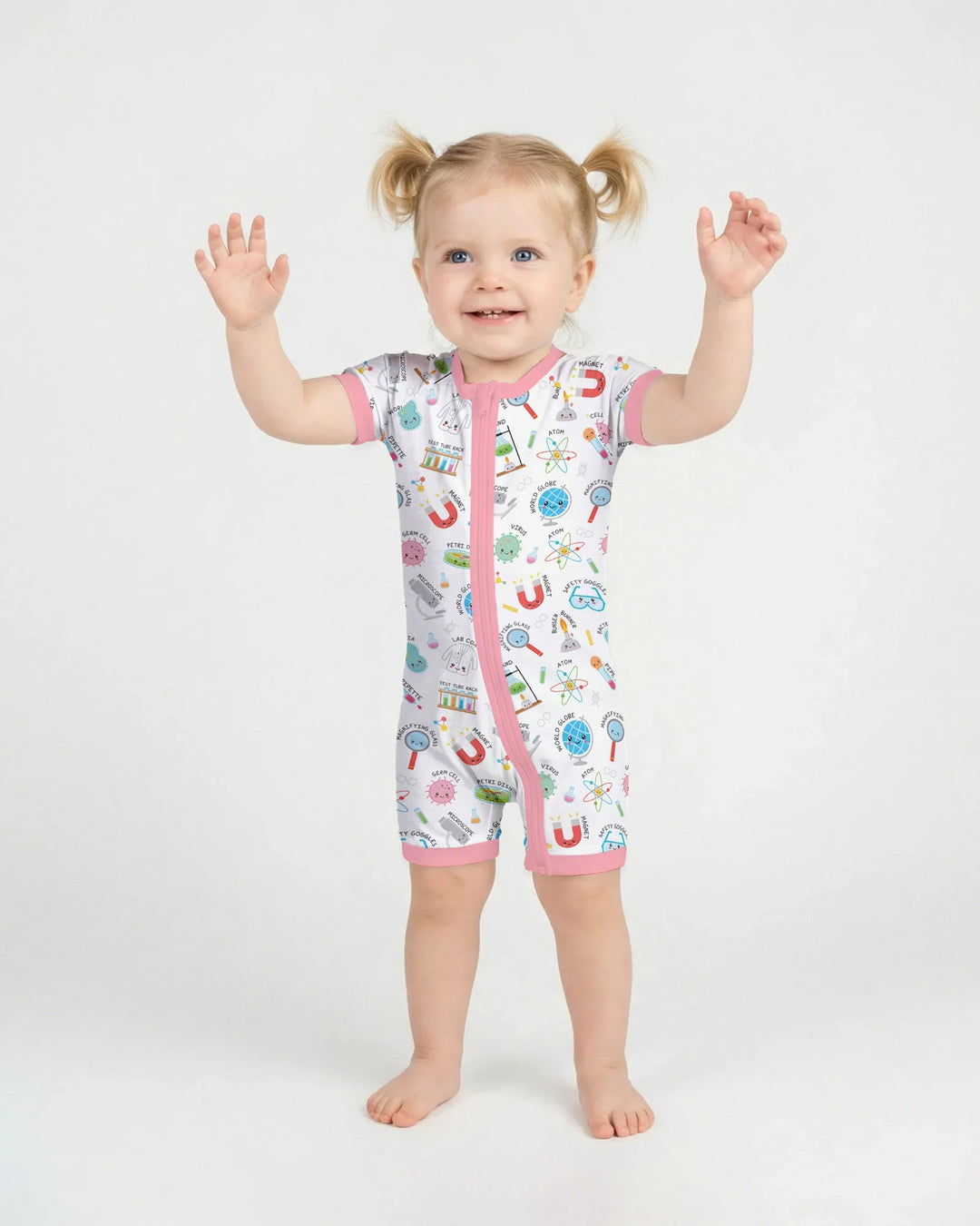 Science Fun Family Matching Bamboo Shorty Zippy