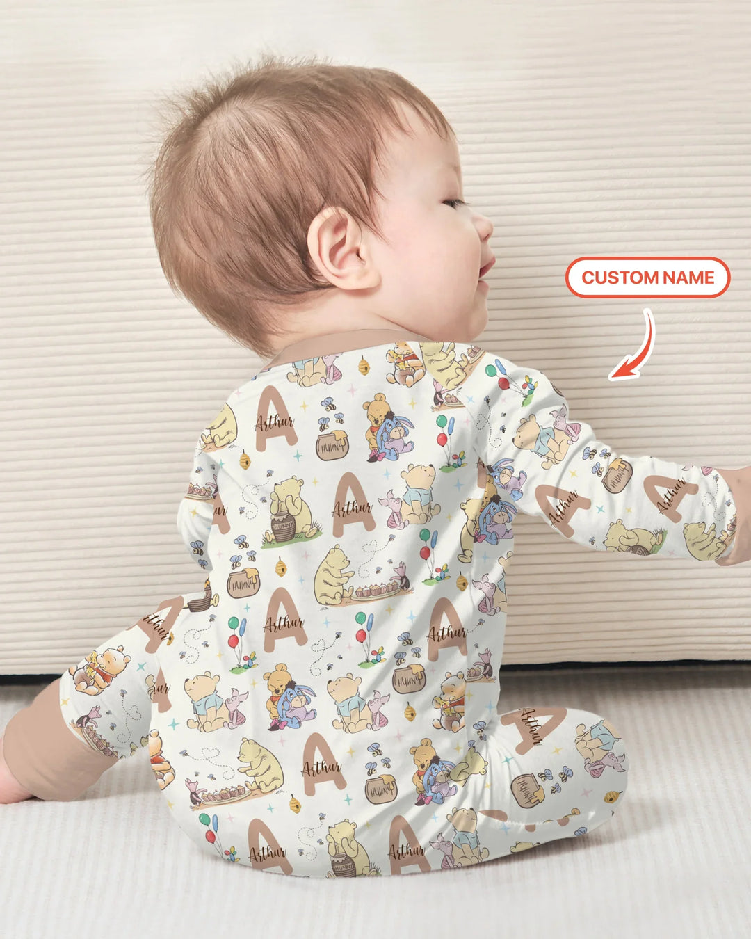 Gerippte Babykleidung mit individuellem Foto - Weich &amp; Skizzenhaft