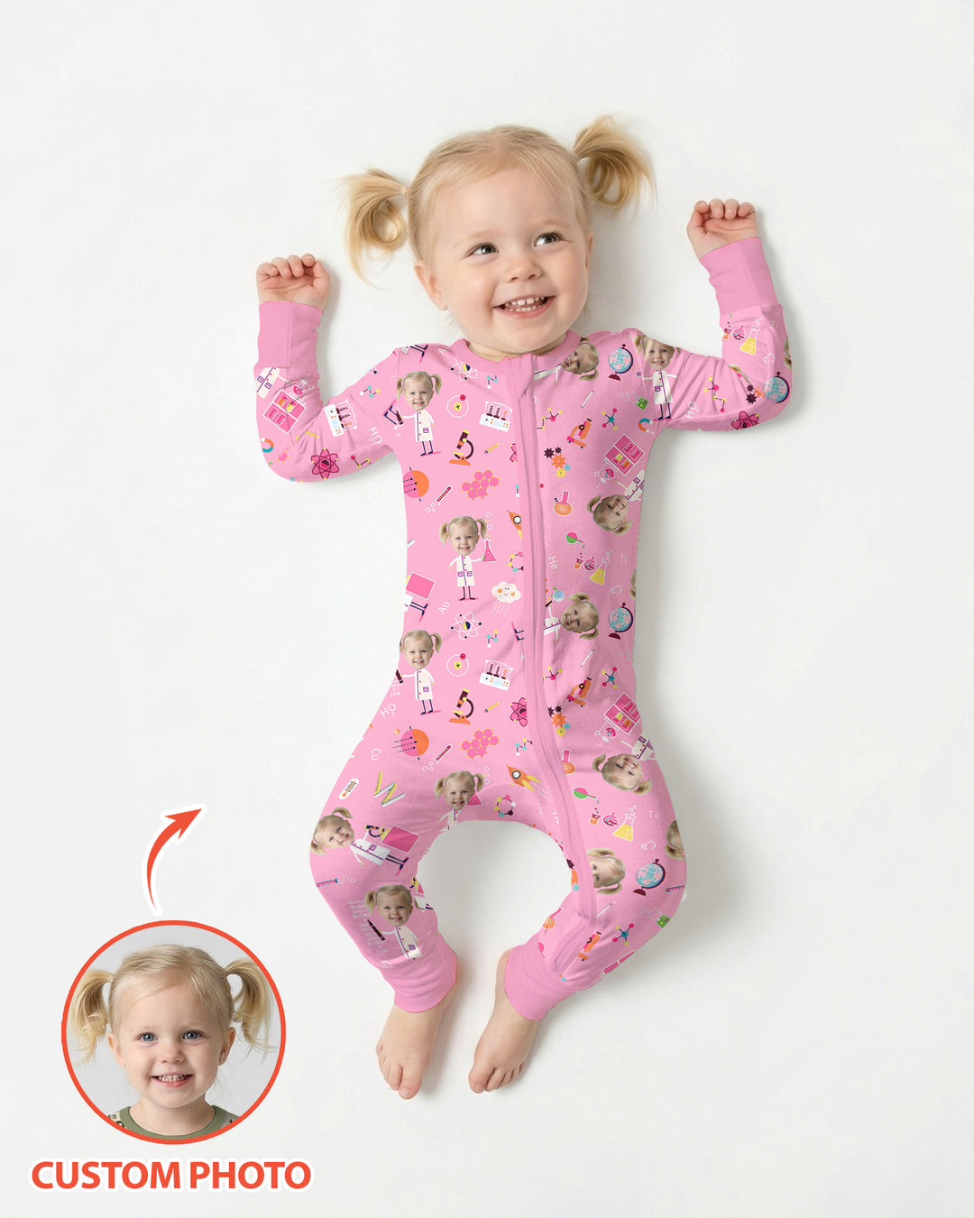Custom Image Chemical Laboratory Bamboo Convertible Zippy