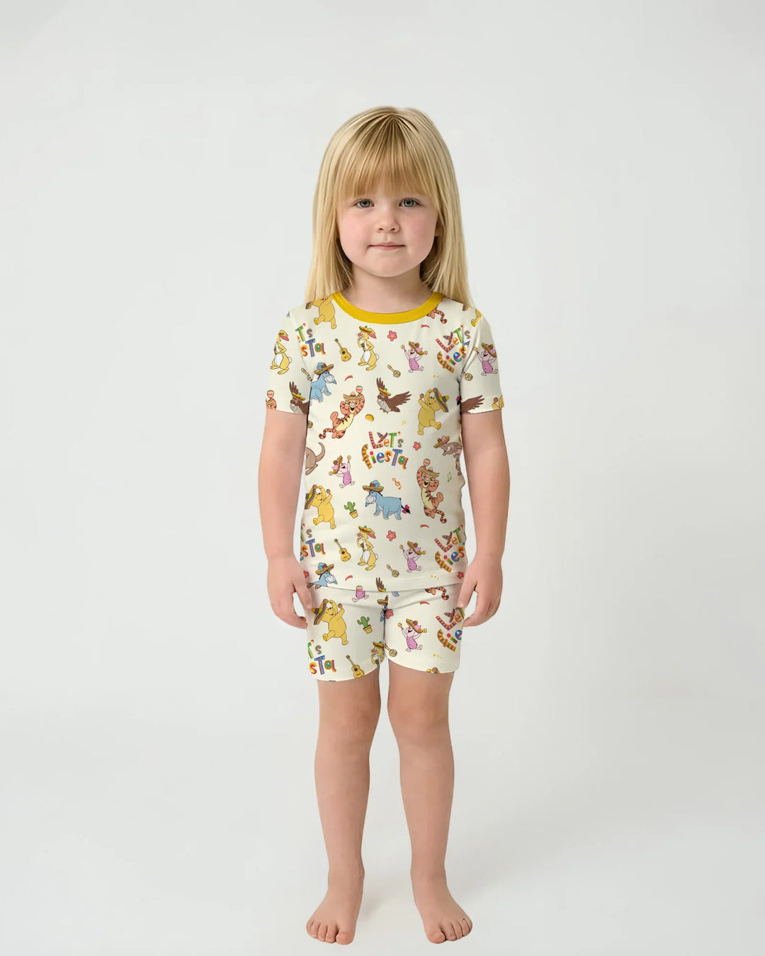 Let's Fiesta Bamboo Two Piece Short Sleeve Shorts Pajama Set