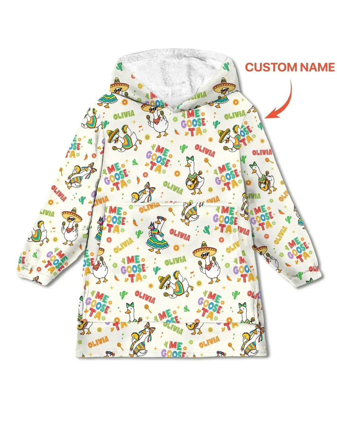 Custom name Me Goose-ta Bamboo Blanket Hoodie