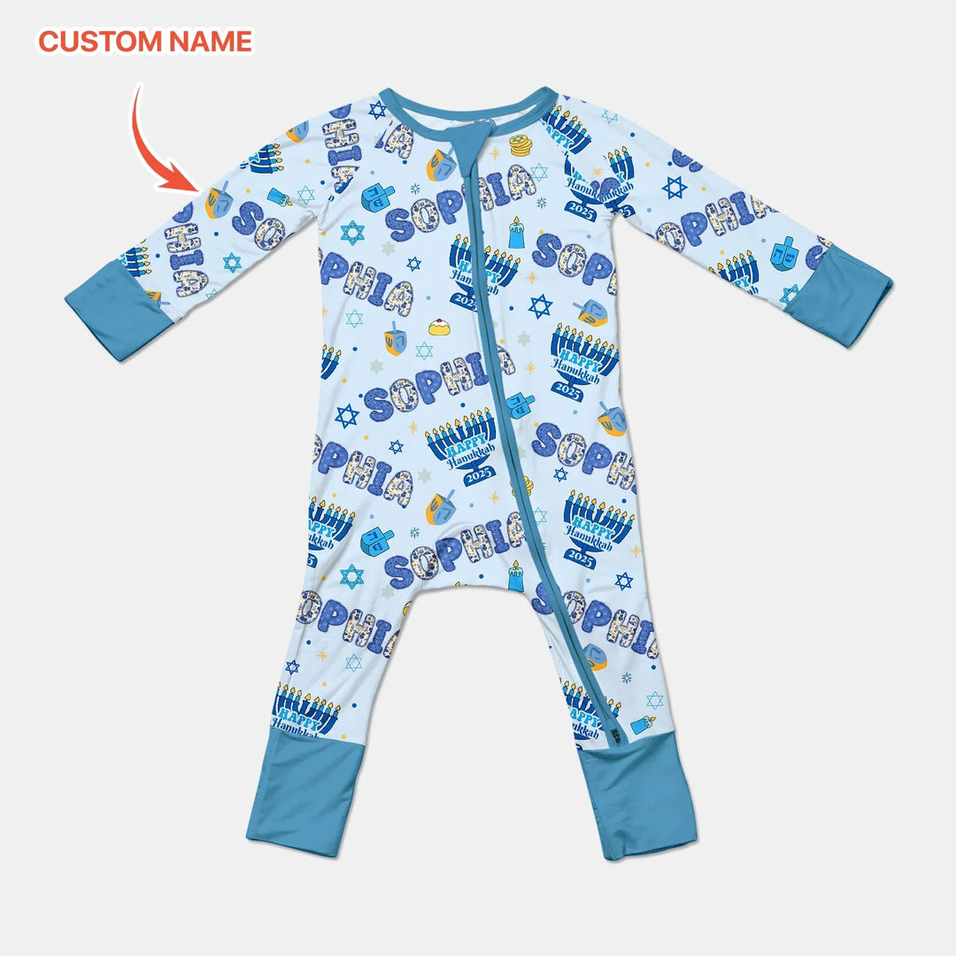 Custom name Happy Hanukkah 2025 Convertible Zippy