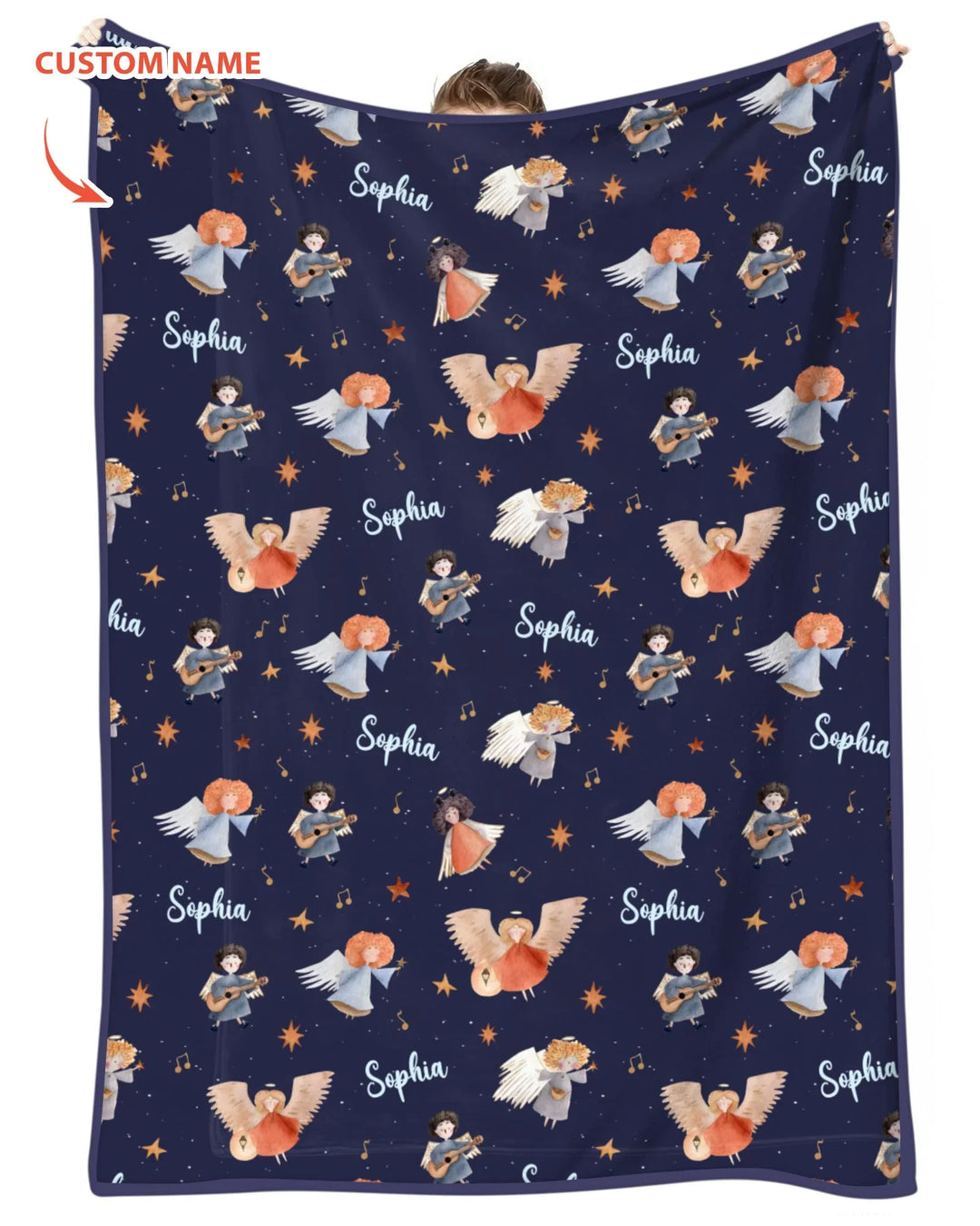Guardian Angels Custom Name Bamboo Blanket