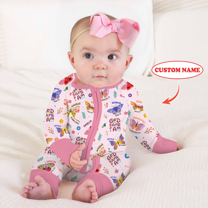 Custom Name God says I am Butterfly Convertible Zippy