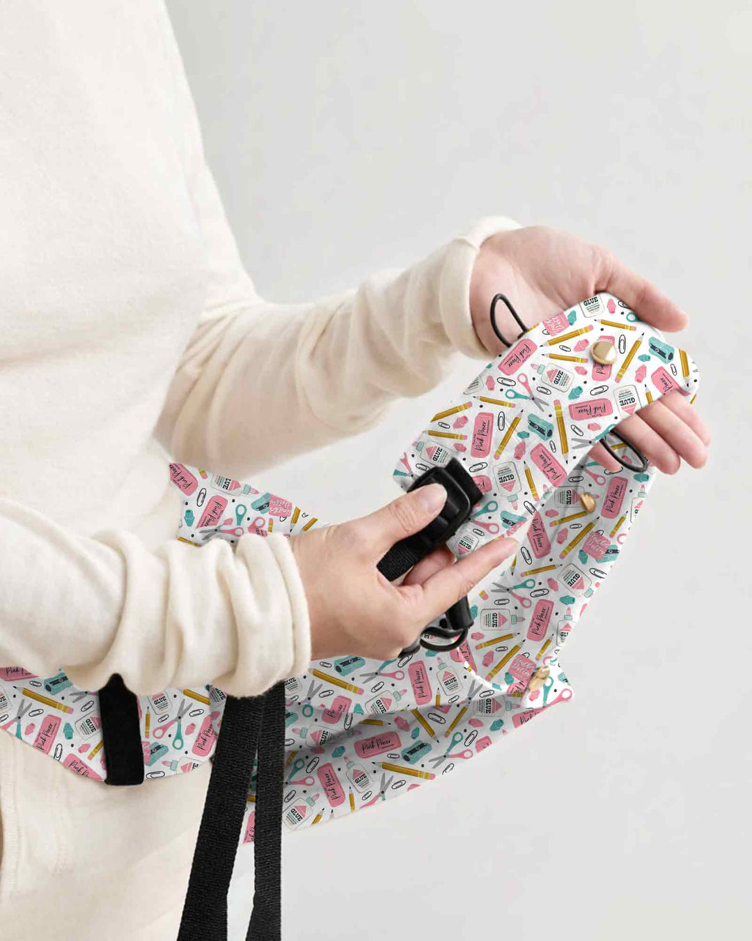 Pink Power School Supplies Baby Carrier