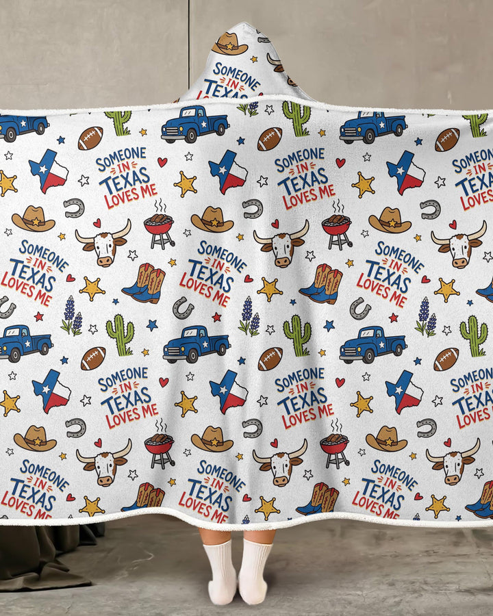 Someone in Texas Loves Me Bamboo Wearable Hooded Blanket