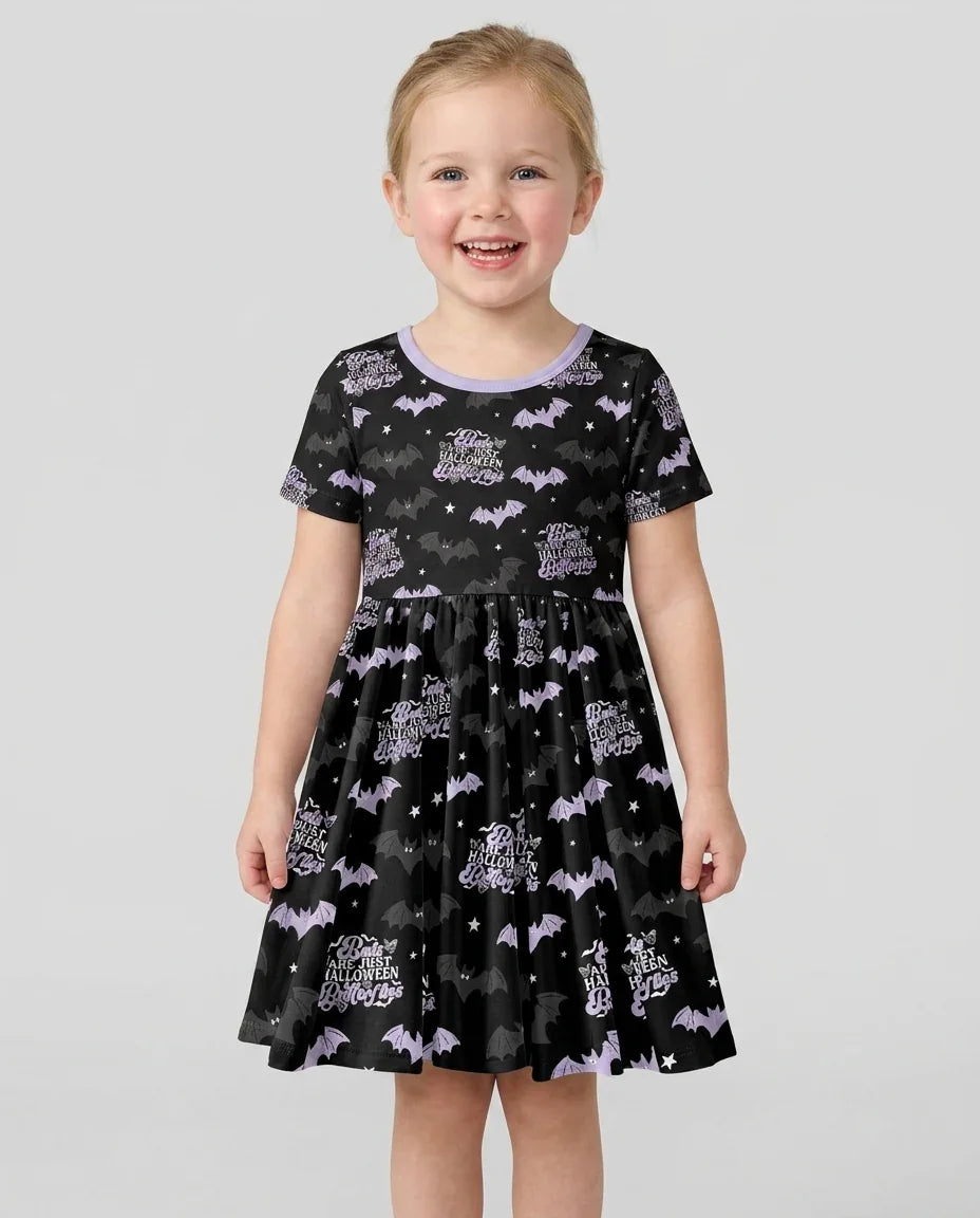 Halloween Butterflies Bamboo Twirl Dress