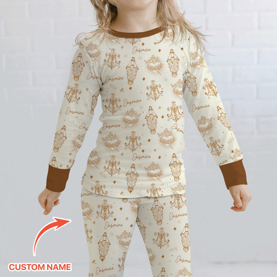 Madonna’s Love Custom Name Two Piece Long Sleeve Pajama Set