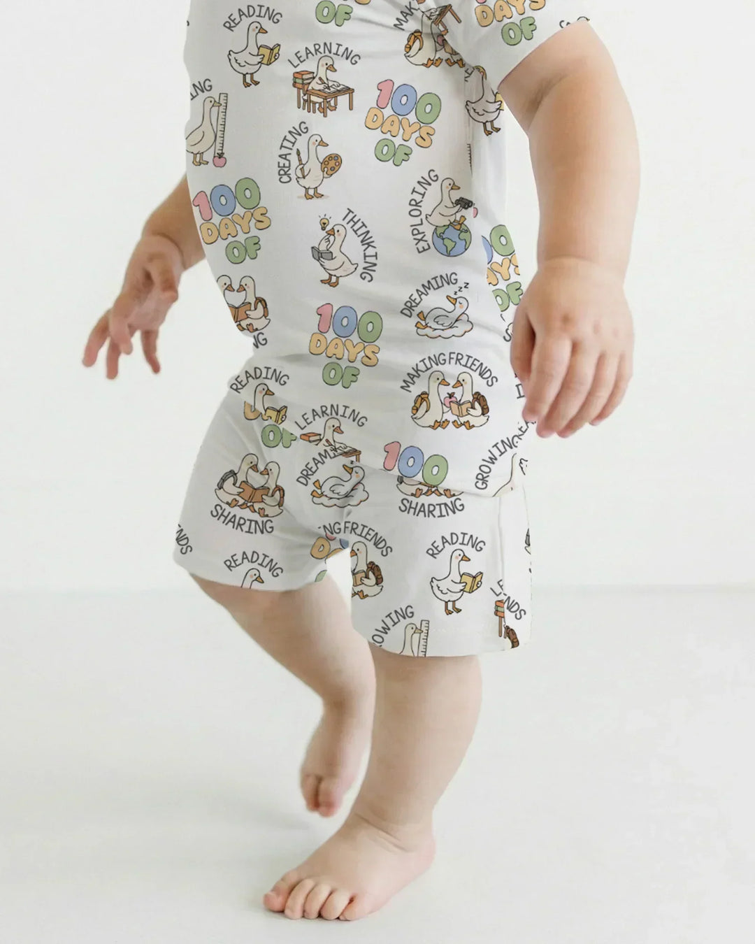 100 Days Of... Bamboo Two Piece Short Sleeve Shorts Pajama Set