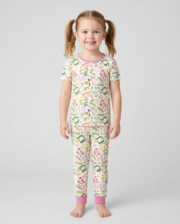 Zweiteiliges, kurzärmliges Pyjama-Set mit Marienkäfern