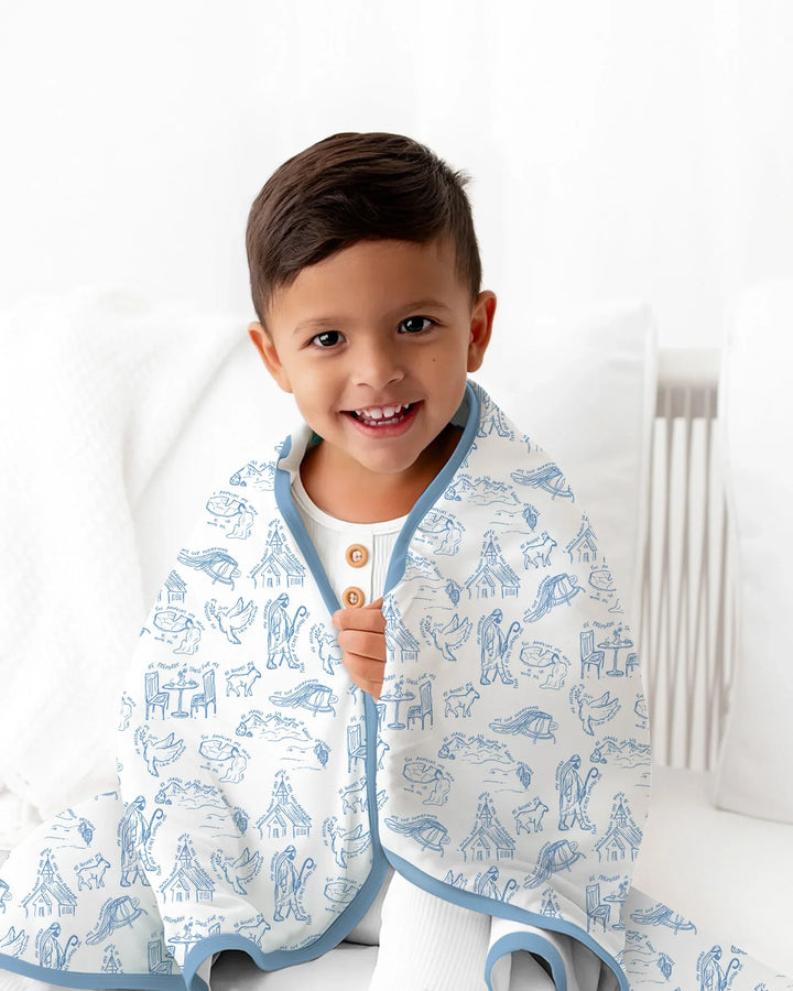 Psalm 23 Sketch Bamboo Blanket