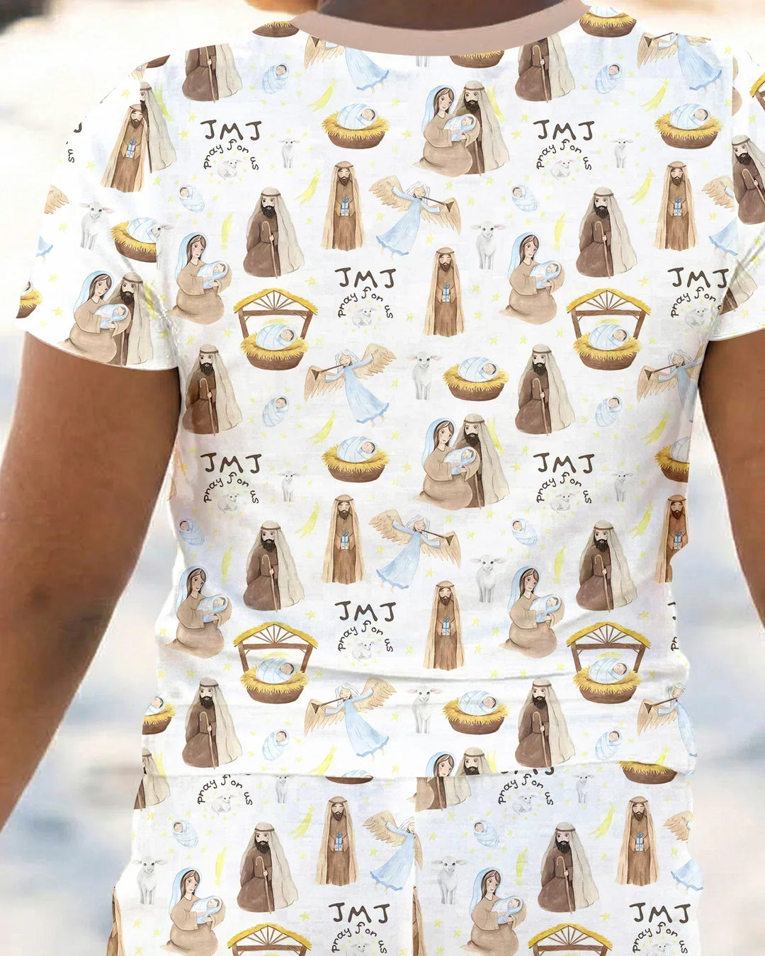 Holy Family Two Piece Short Sleeve Pajama Set