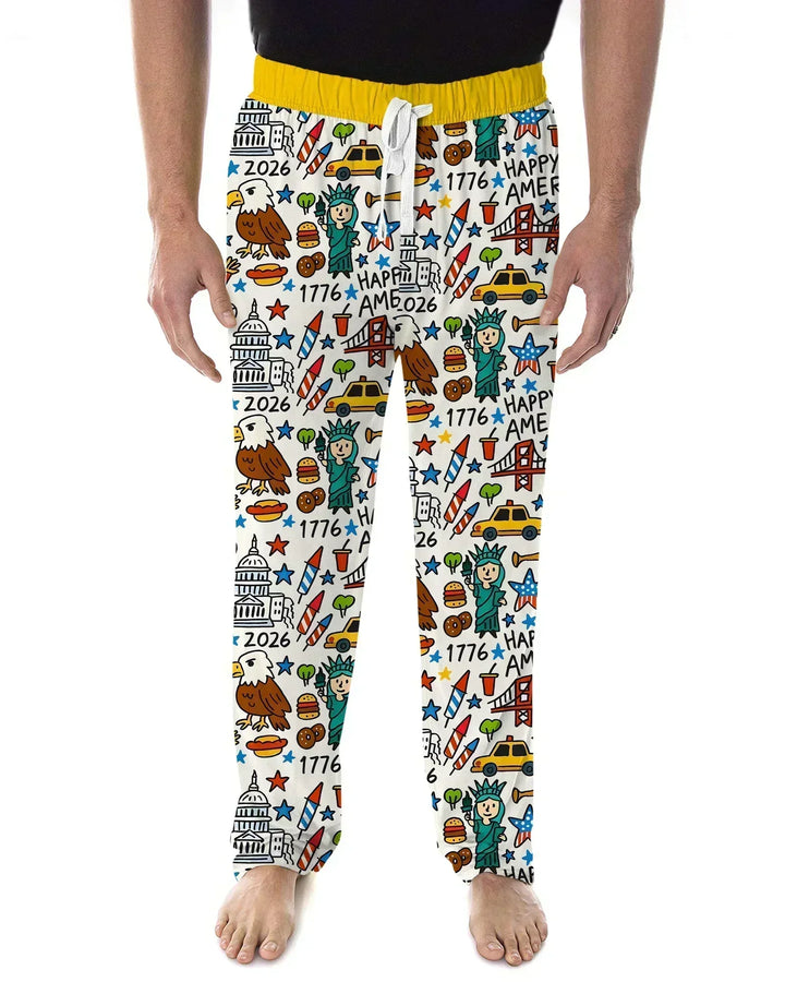 Doodle America 250th Anniversary Family Bamboo Men's Pajama Set