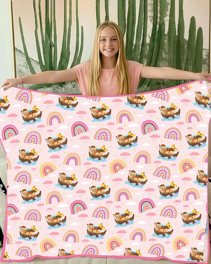 Noah’s Ark & God’s Rainbow Promise Blanket