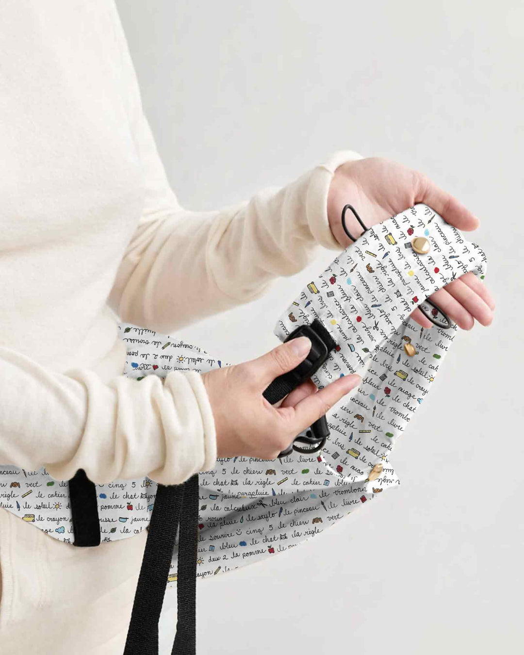 Plantilla de mochila portabebés