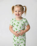 Marzipan Passover Conversation Frogs Bamboo Two Piece Short Sleeve Pajama Set