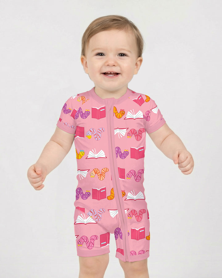 Bookworm Family Matching Bamboo Shorty Zippy