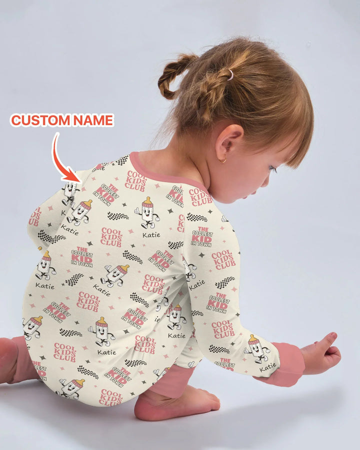 Custom Name Cool Club Daddy & Me Matching Bamboo Convertible Zippy