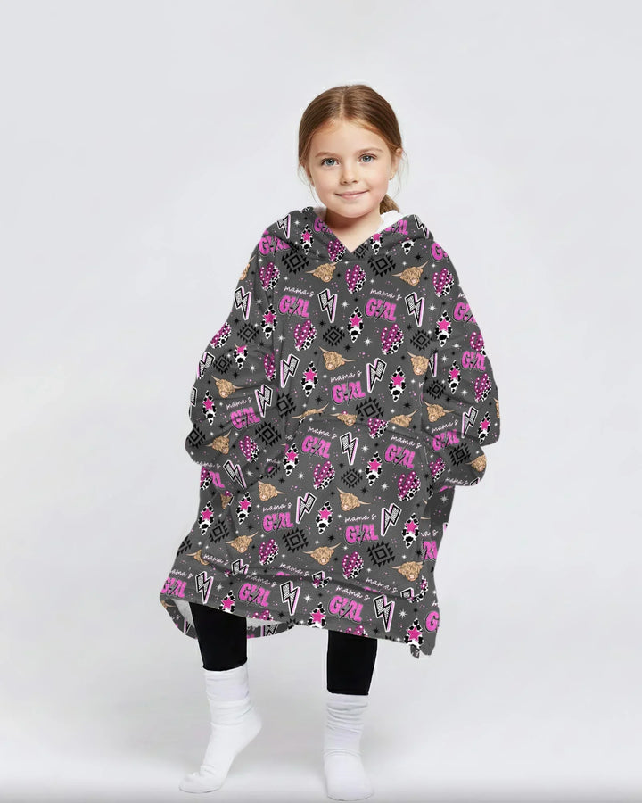 Western Mama & Me Matching Wearable Bamboo Blanket Hoodie