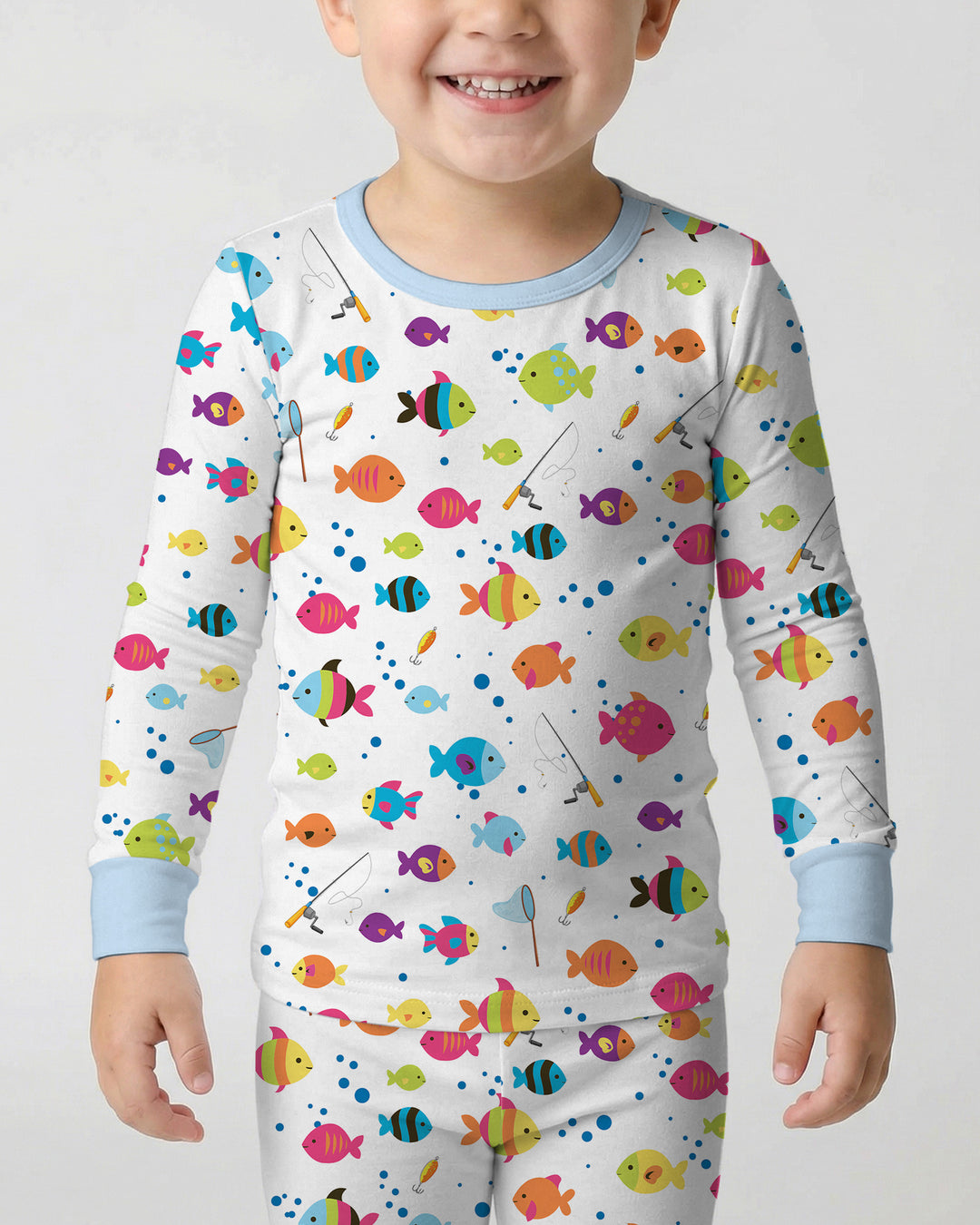 Conjunto de pijama de dos piezas de bambú con mangas largas, plantilla PERSONALIZADA