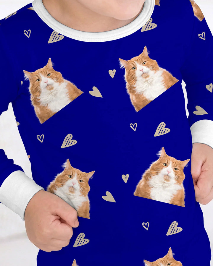 Custom Face All Over Bamboo Two Piece Long Sleeve Pajama Set