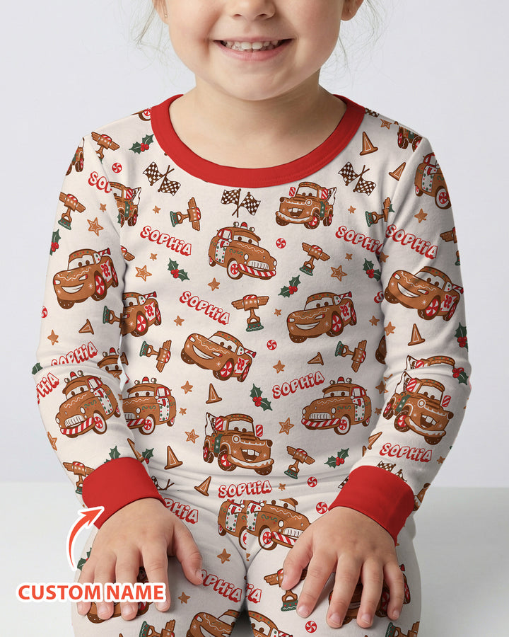 Christmas Cookie Cars Bamboo Two Piece Long Sleeve Pajama Set