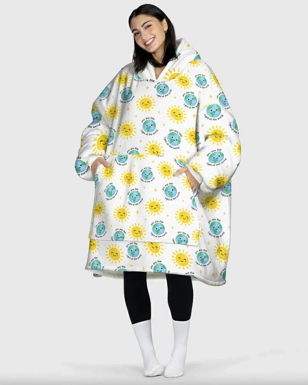 Matthew 5:14 Light of the World Wearable Bamboo Blanket Hoodie