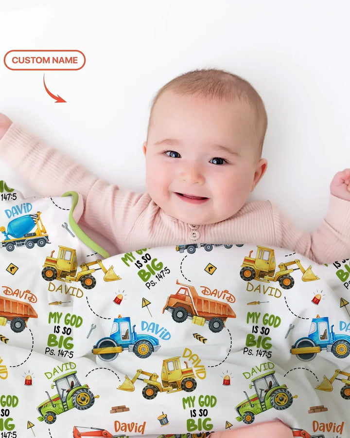My God Is So Big Custom Name Bamboo Blanket