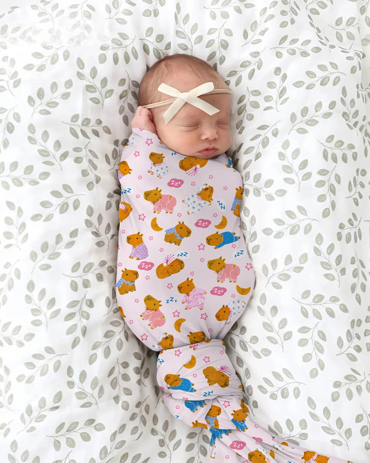 Capyjama Family Matching swaddle blanket