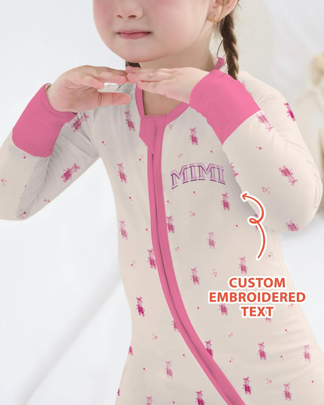Custom Embroidered Mommy and Me Matching Bamboo Convertible Zippy