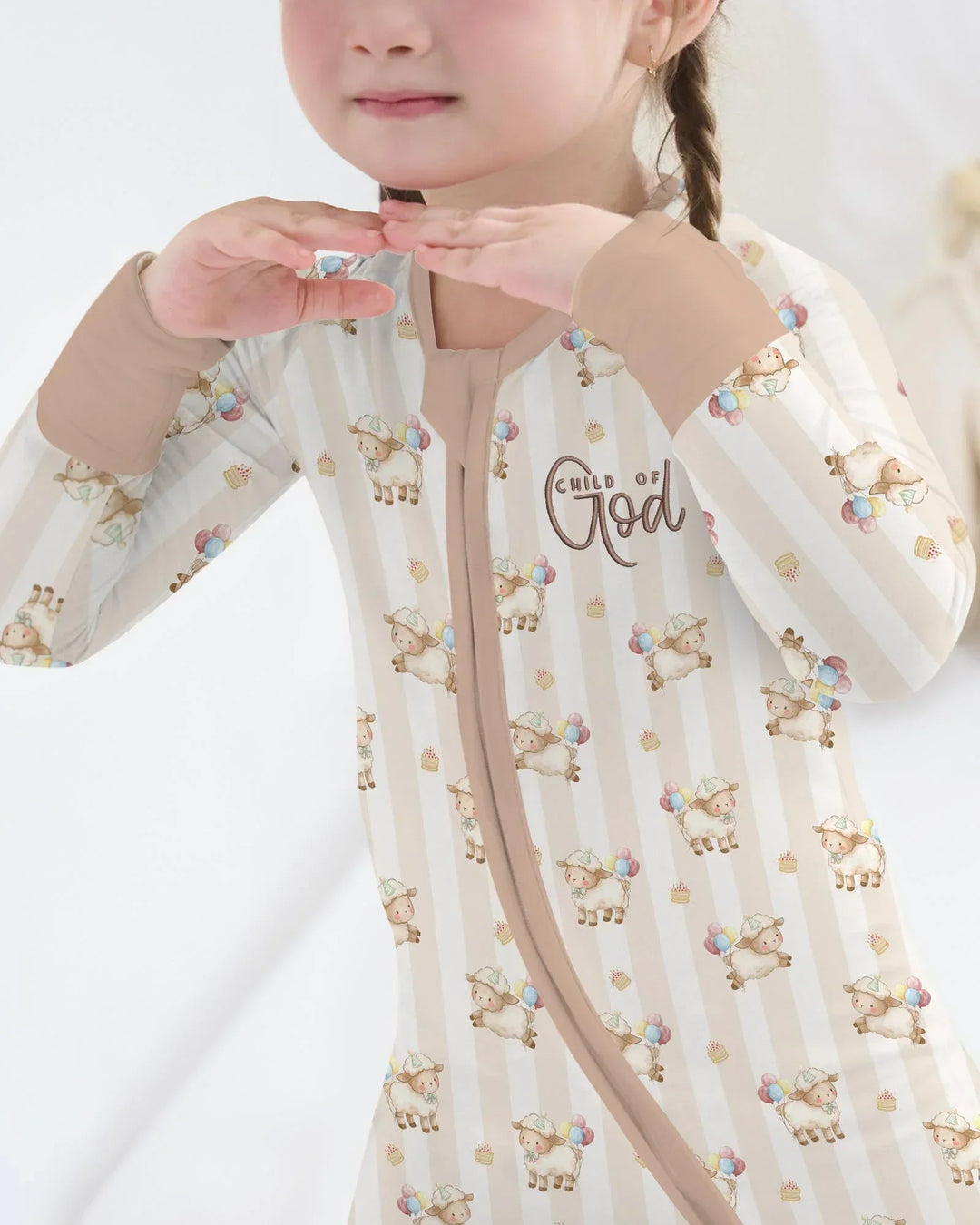 Child Of God Embroidered Baby Bamboo Convertible Zippy