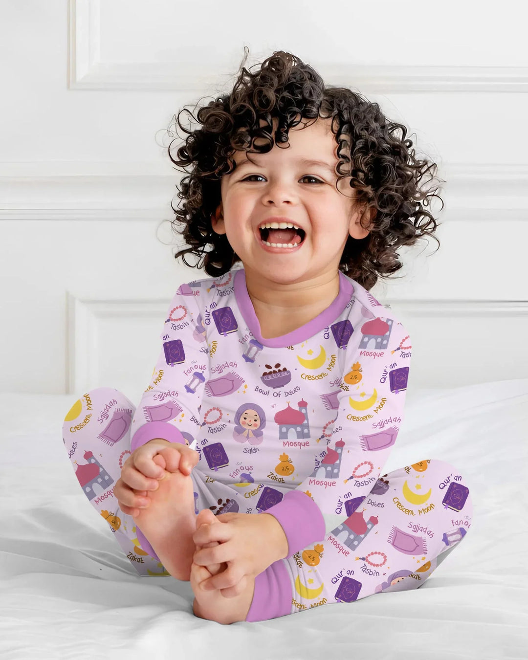 Happy Ramadhan Two Piece Long Sleeve Pajama Set