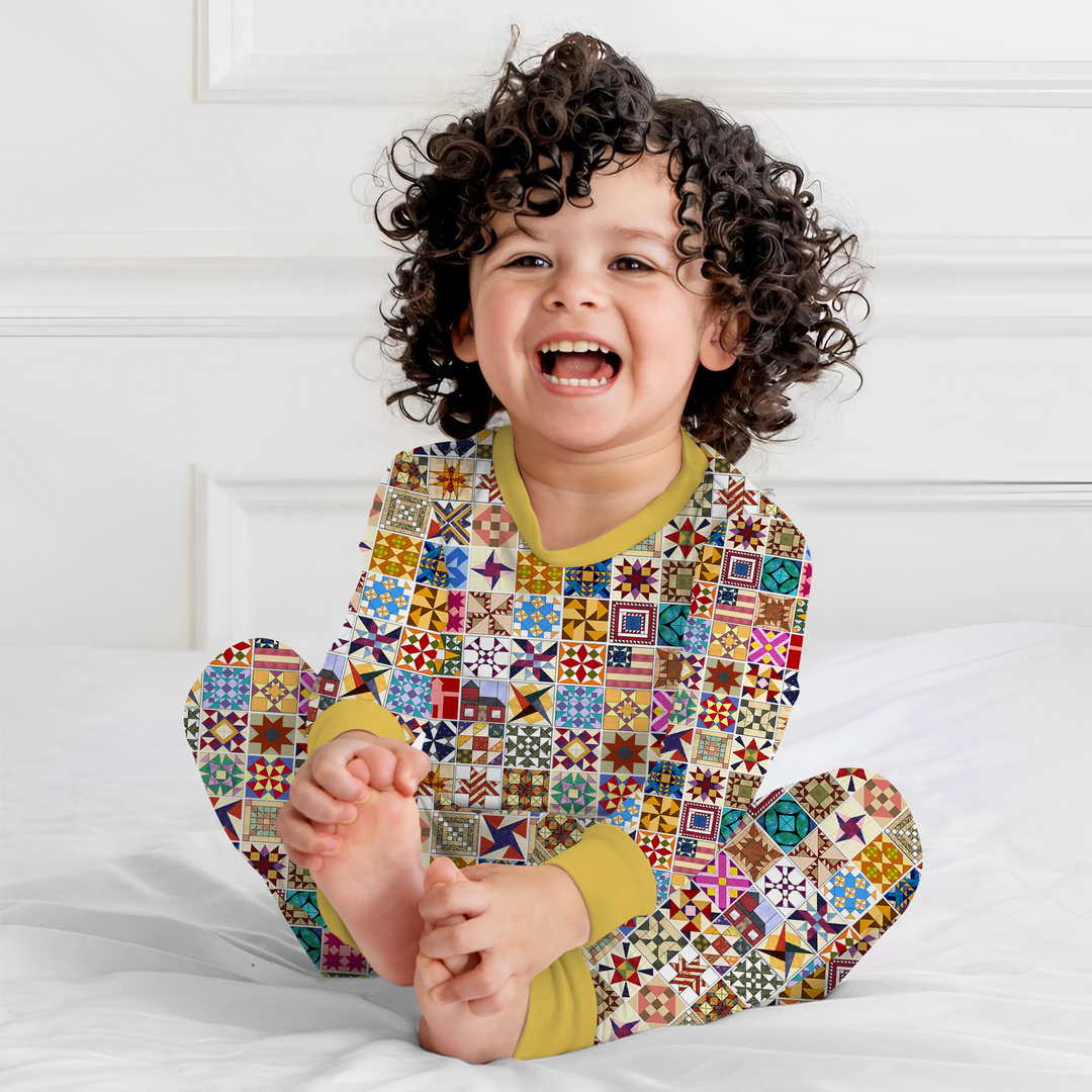 Heritage Quilt Two Piece Long Sleeve Pajama Set