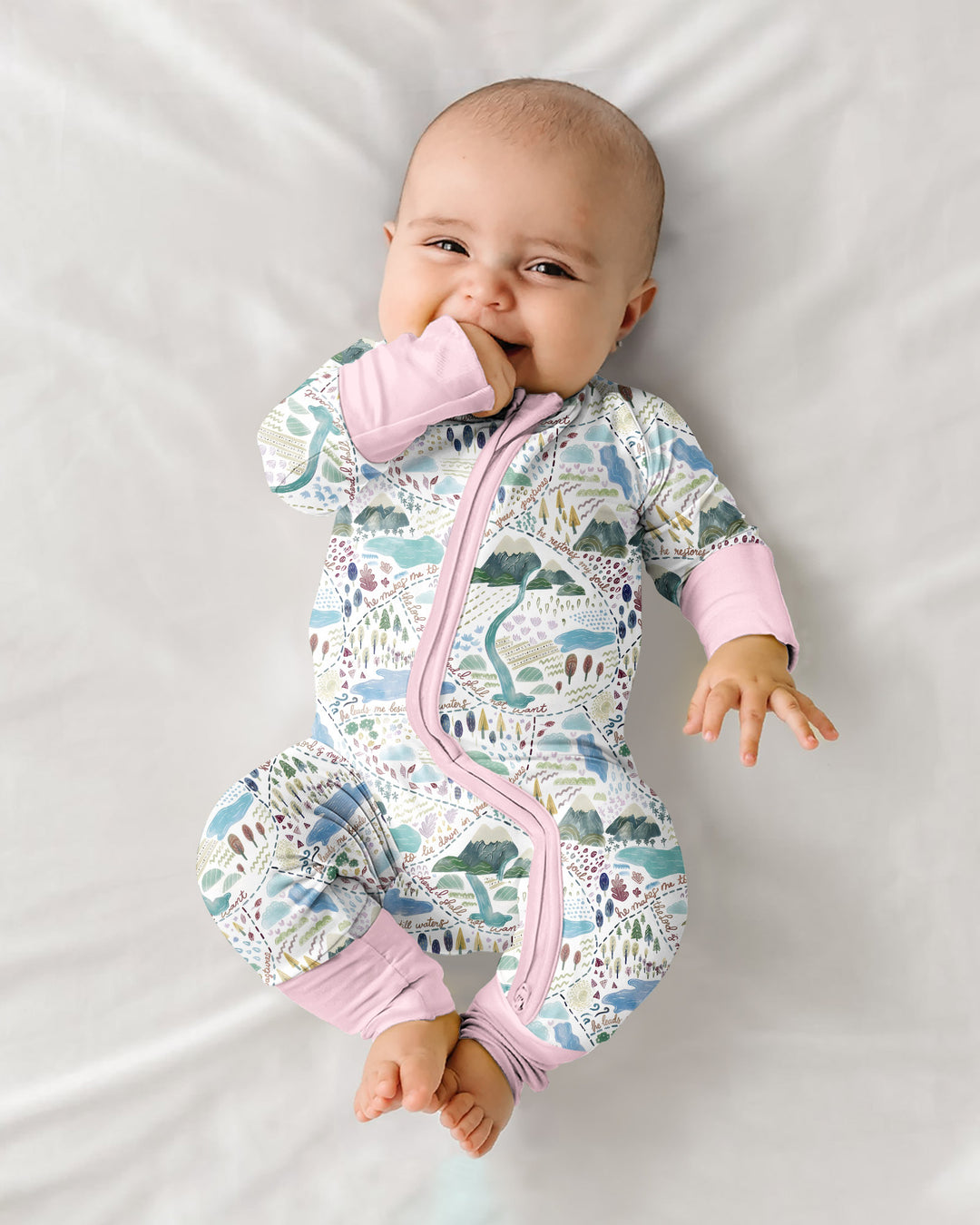 Whimsical Psalms 23 Map Bamboo Convertible Zippy