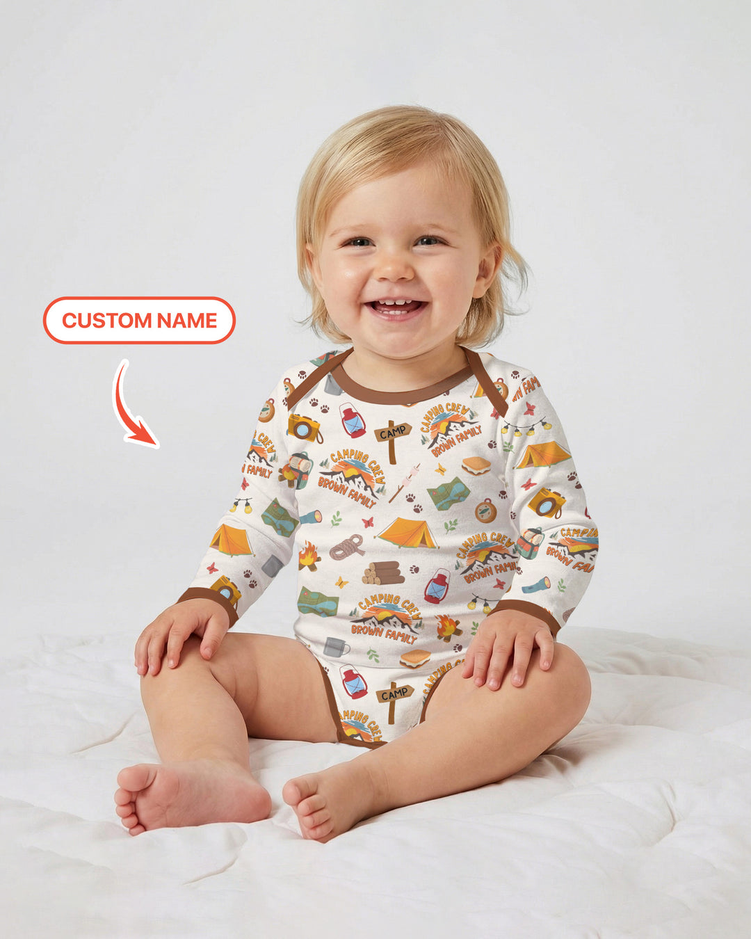 Gerippte Babykleidung mit individuellem Foto - Weich &amp; Skizzenhaft