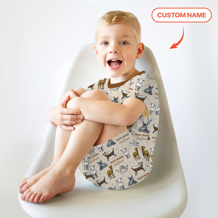 Zweiteiliges Pyjama-Set mit kurzen Ärmeln und Shorts im Sommer-Design