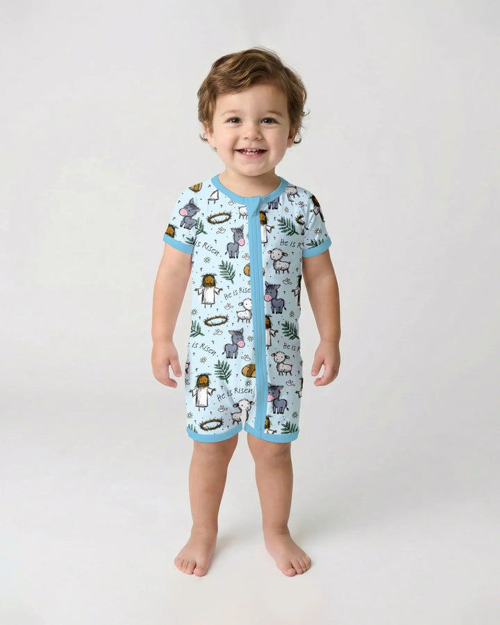 He Is Risen Easter Family Matching Shorty Zippy