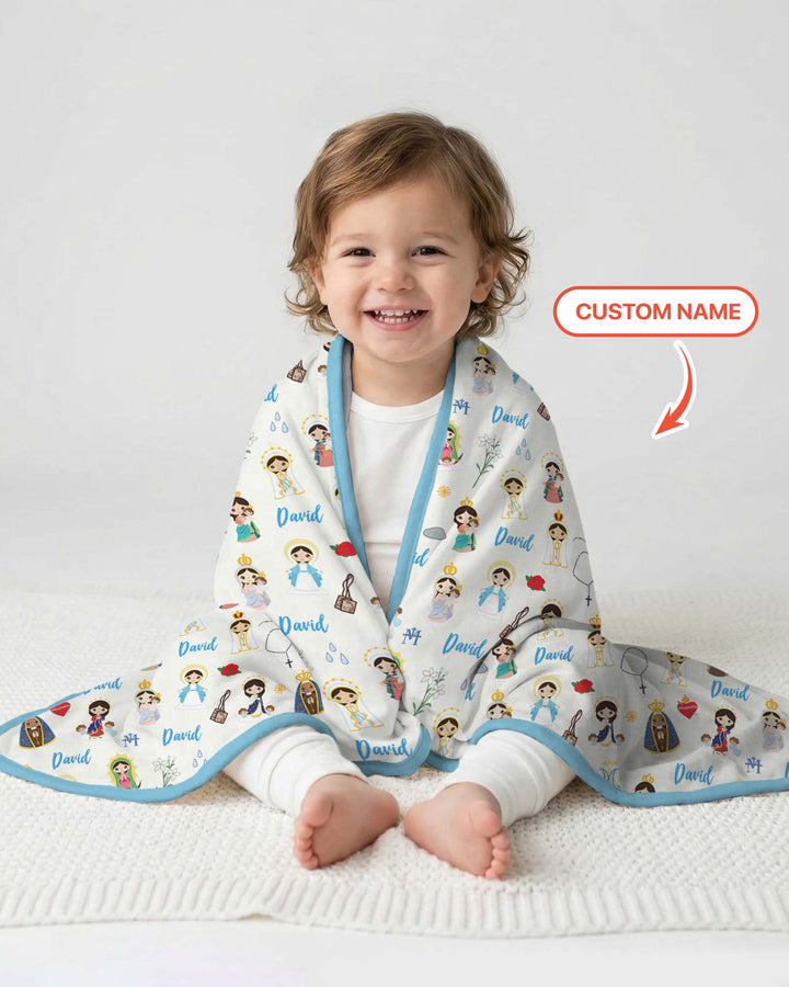 Custom Name Mother Mary Blanket