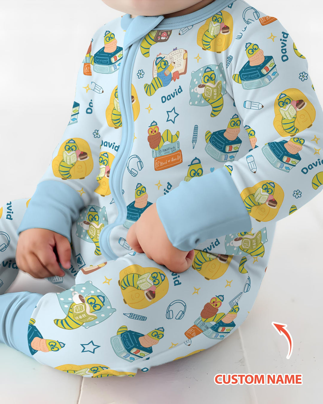 Little Book Worm Family Matching Bamboo Convertible Zippy