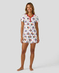 World Soccer North America 2026 Family Matching Bamboo Women Short Sleeve Short Pajama Set