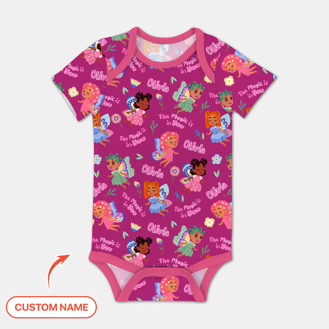 Little Garden Fairy Custom Name Bodysuit